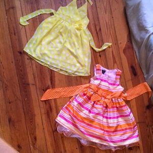 Bundle of 2 girls dresses medium size 7 / 8